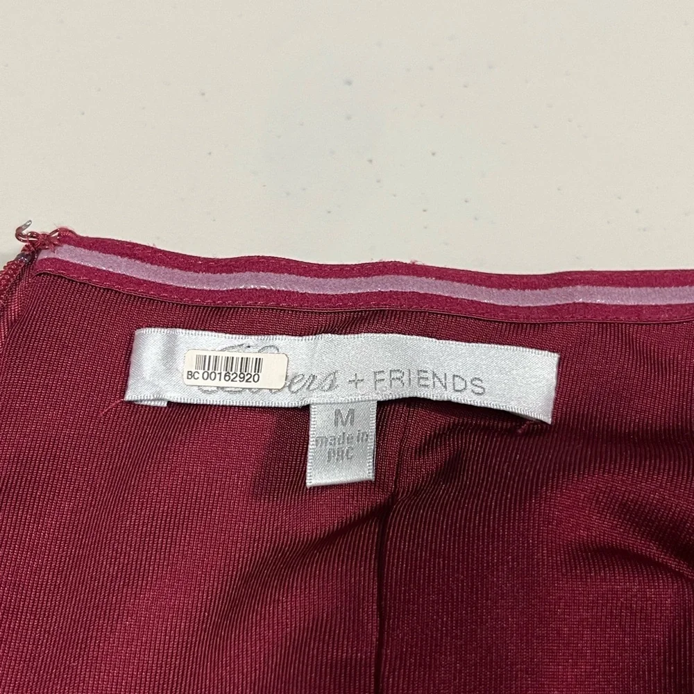 LOVERS + FRIENDS x REVOLVE Strapless Staple Dress in Merlot - Picture 7 of 11
